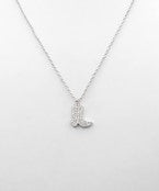 Pave Cowgirl Boot Necklace