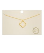 Clover Outline Pendant Necklace