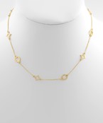Single brass clovers in circle and squares