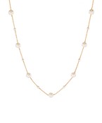 Pearl station with mini pearls necklace