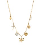 Stainless Steel Multi mini charm necklace