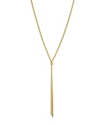 Adjustable lariat stainless steel snake chain necklace