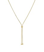 Stainless steel Snake chain and ball lariat