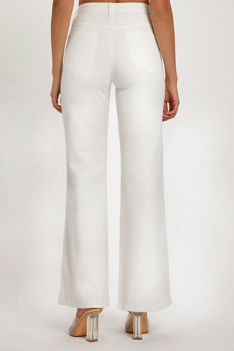 Risen High rise wide leg jeans- RDP5399-N