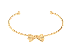 bow open gold cuff