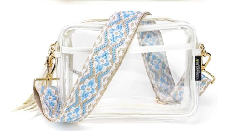 Rectangle woven design braided strap purse