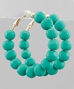 Clay ball hoop earring