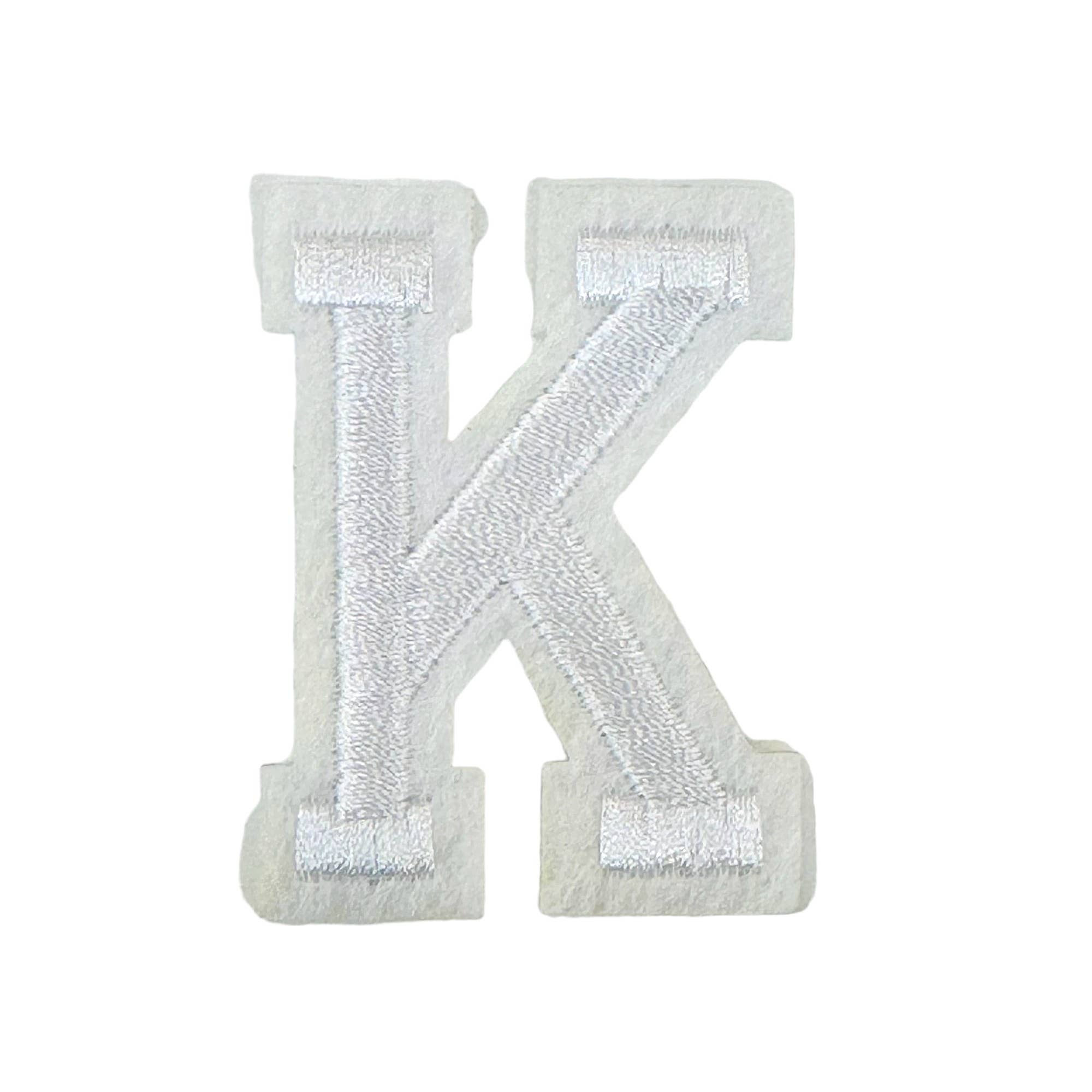Iron On White Letter Patches