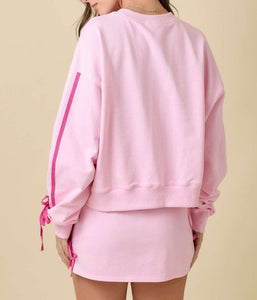 Pink on Pink with thin bow stripes set