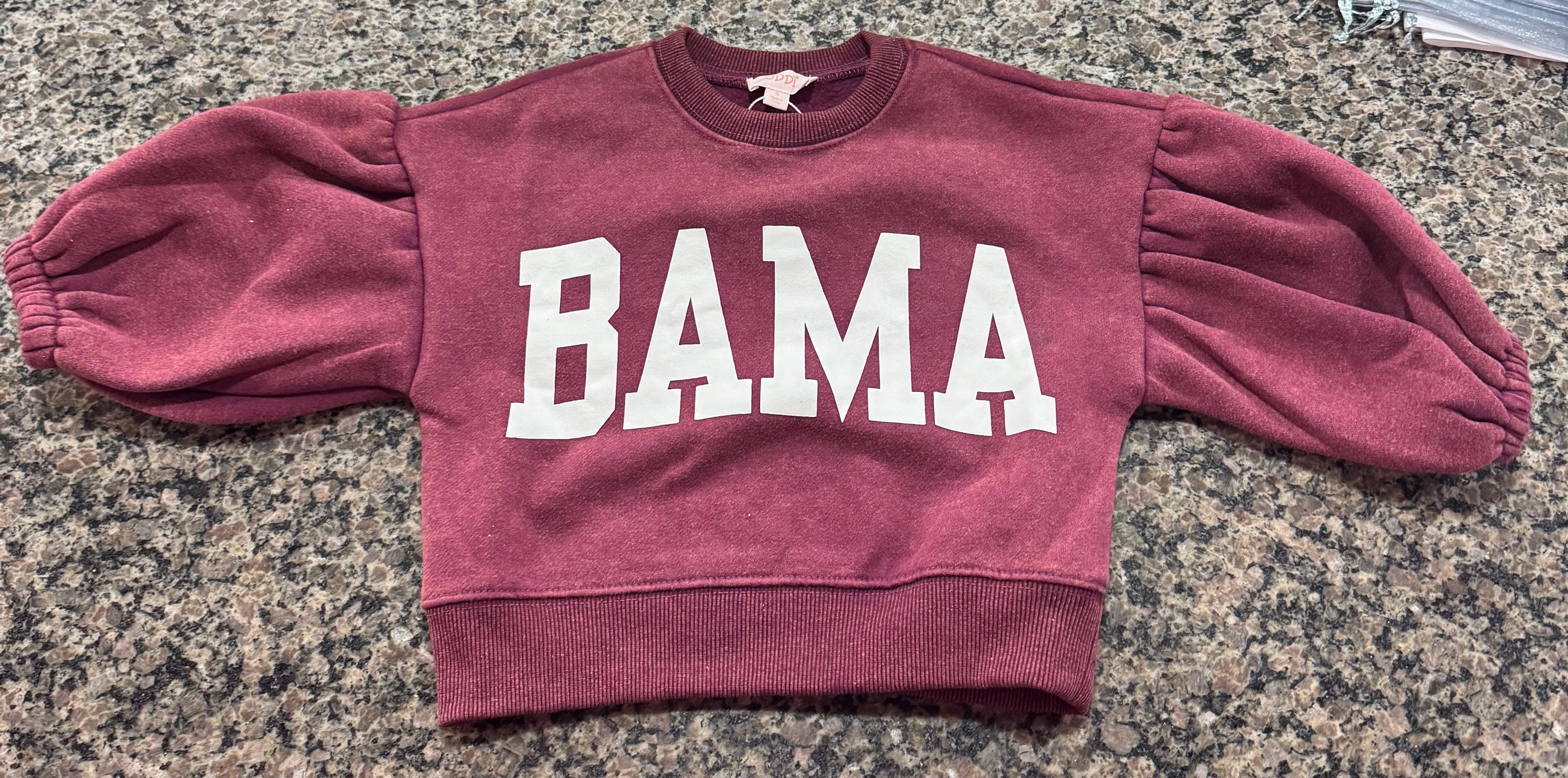 Kids size bama sweatshirt