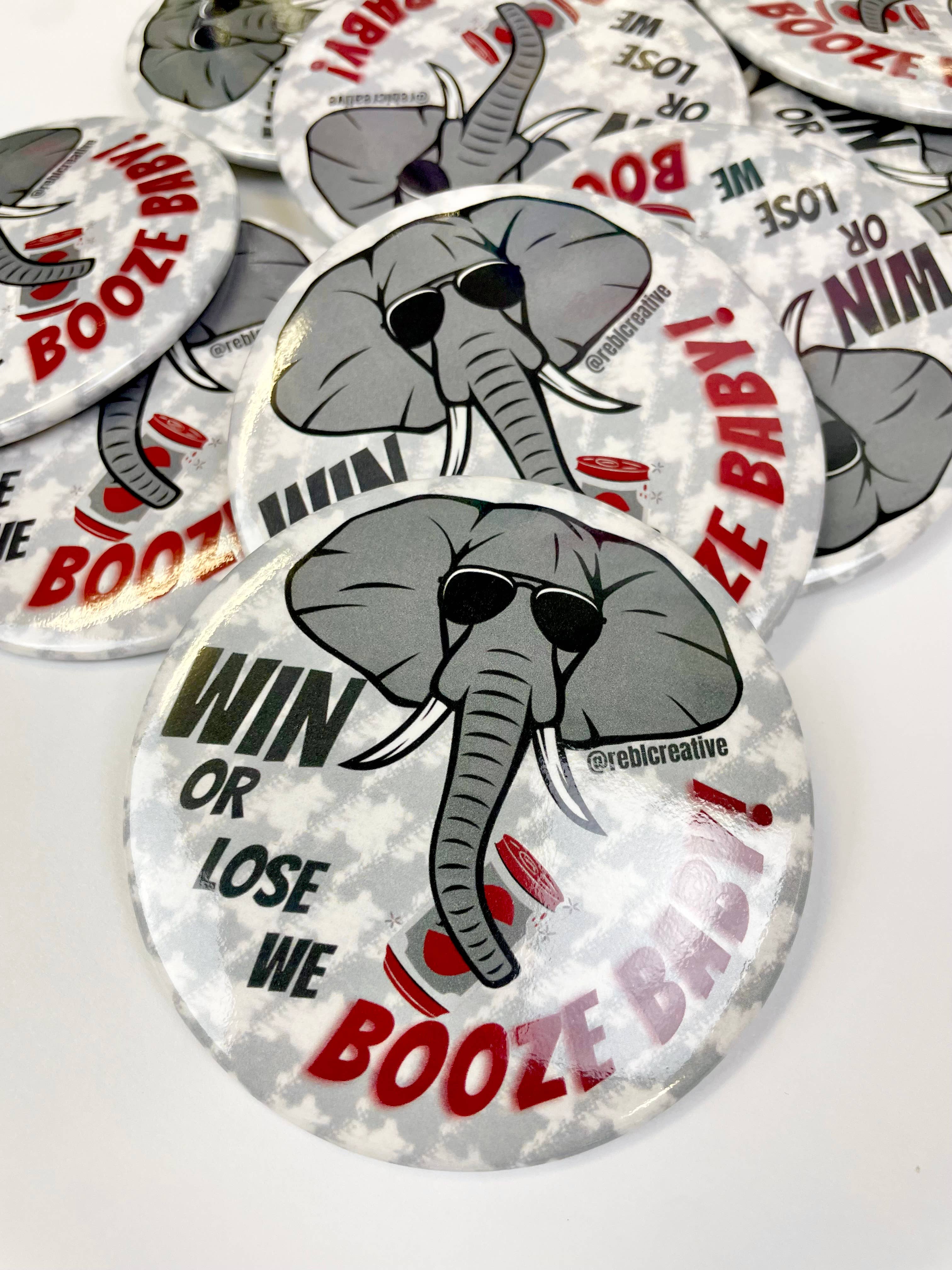 Boozey - Elephant - Game Day Button