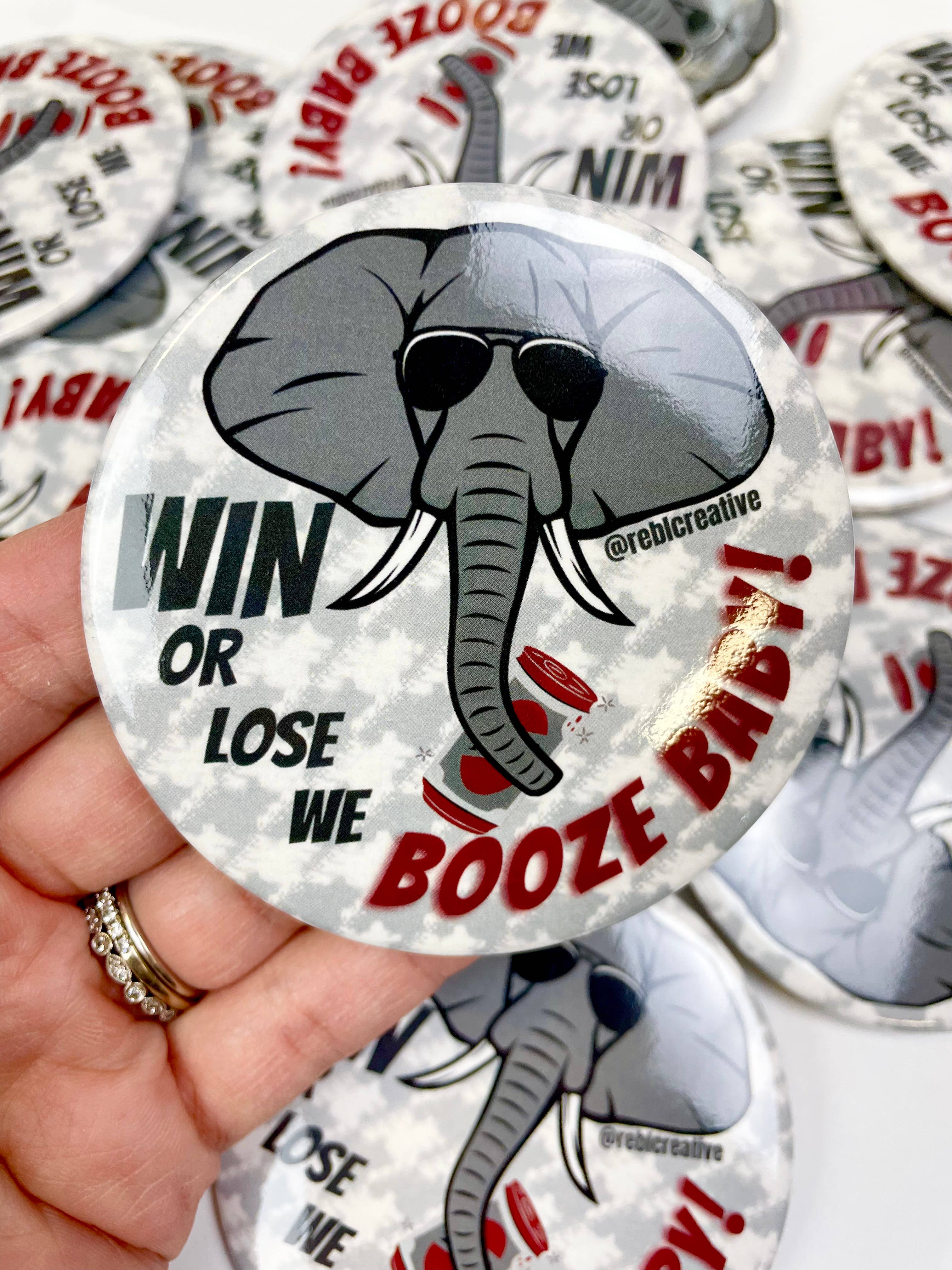 Boozey - Elephant - Game Day Button