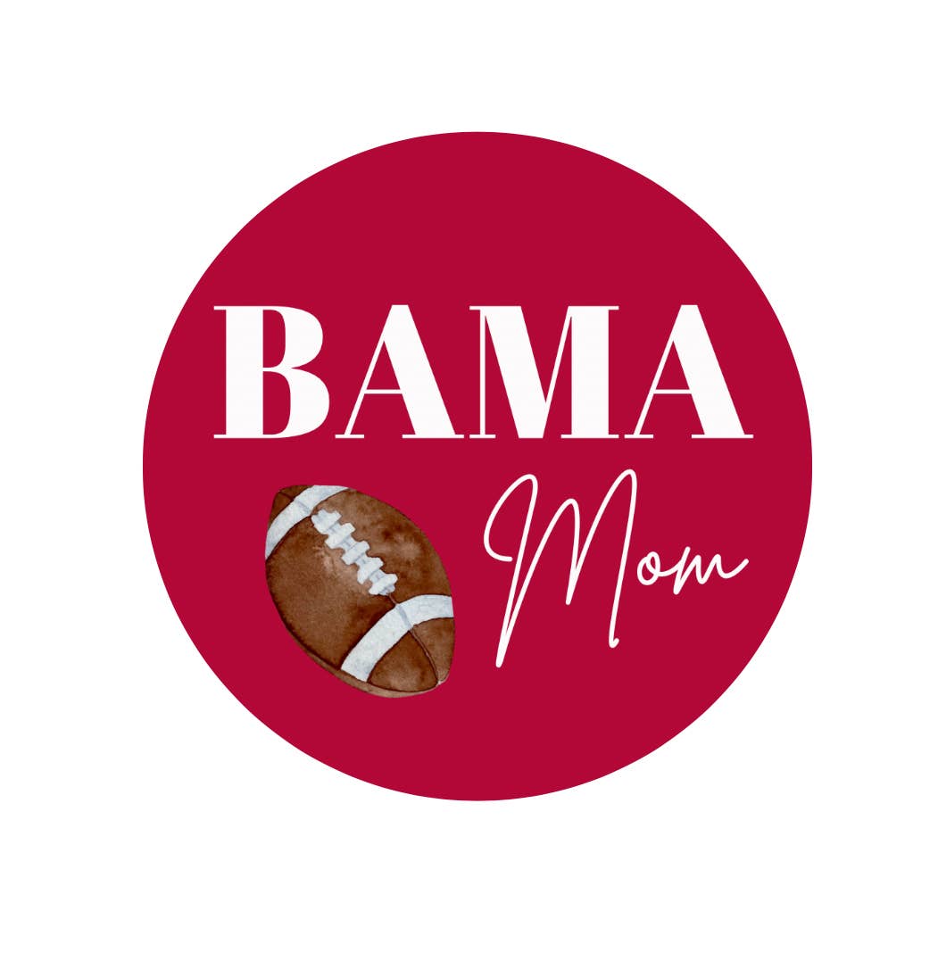 Bama Mom button with football