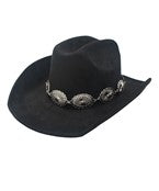 Cowboy velvet concho band hat