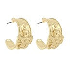 wide accented cross hoop