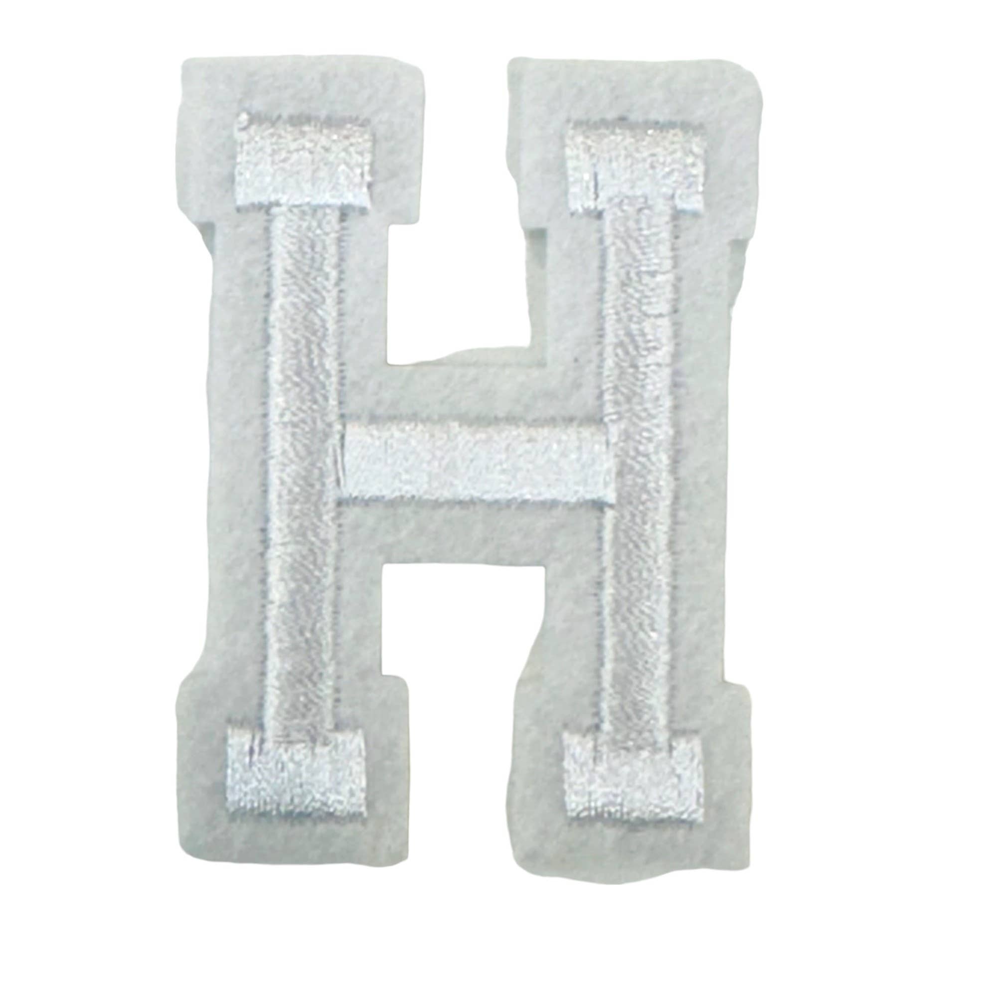 Iron On White Letter Patches