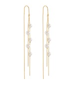 fringe linear drop earring