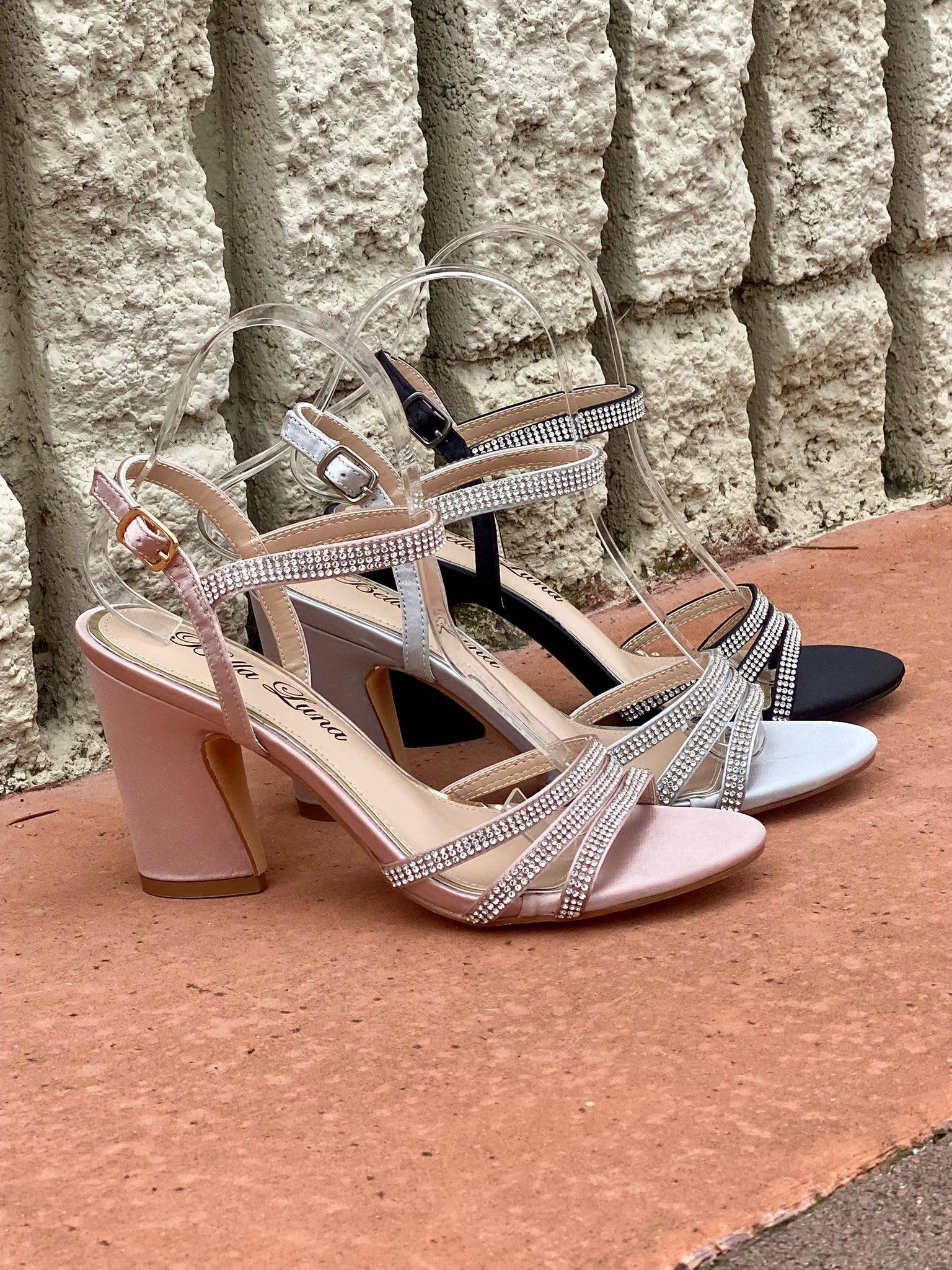 SPL-24 Women's Rhinestone Low Dress Heel