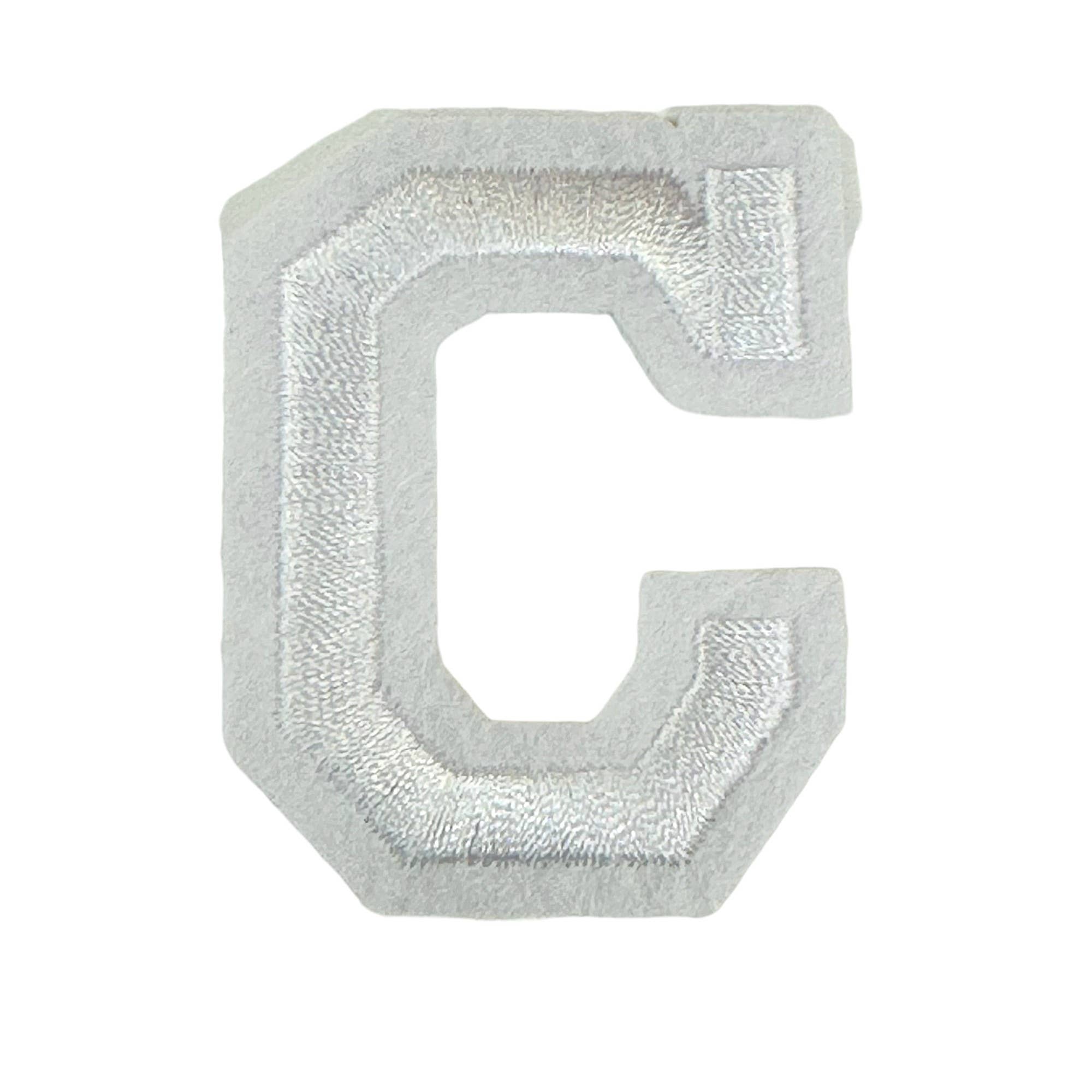 Iron On White Letter Patches