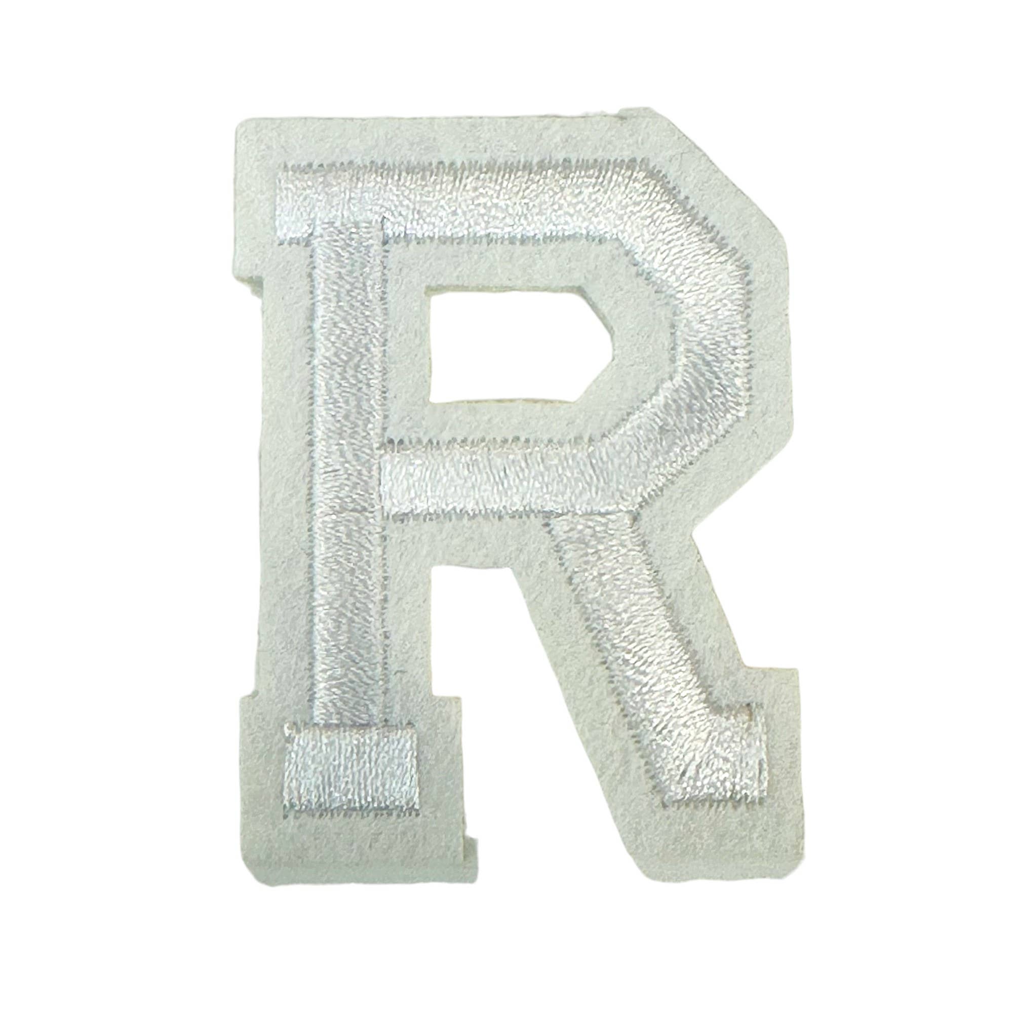 Iron On White Letter Patches