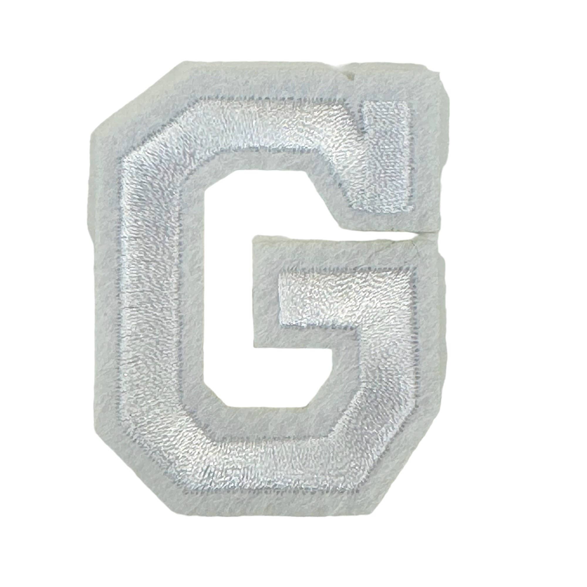 Iron On White Letter Patches
