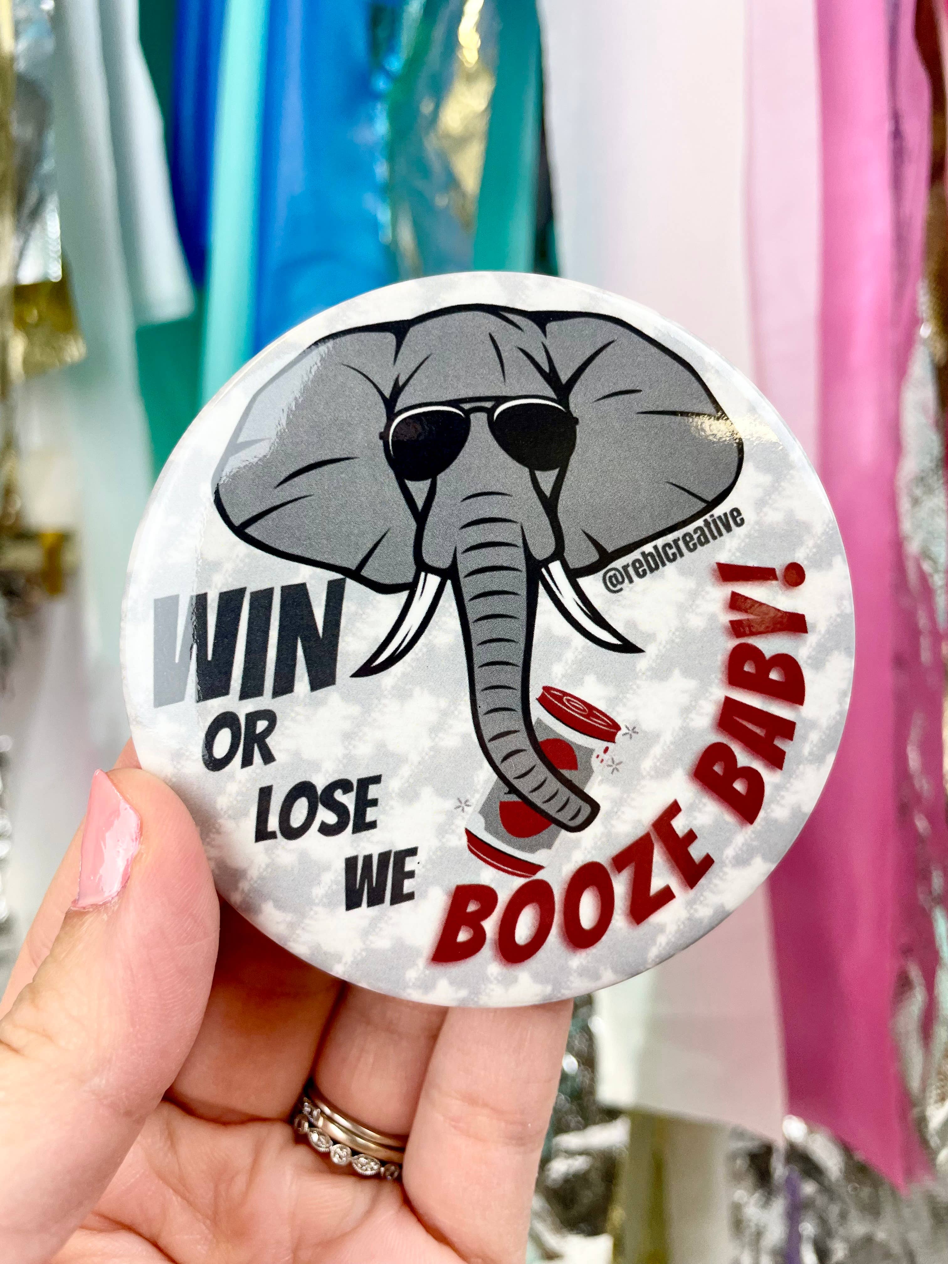 Boozey - Elephant - Game Day Button