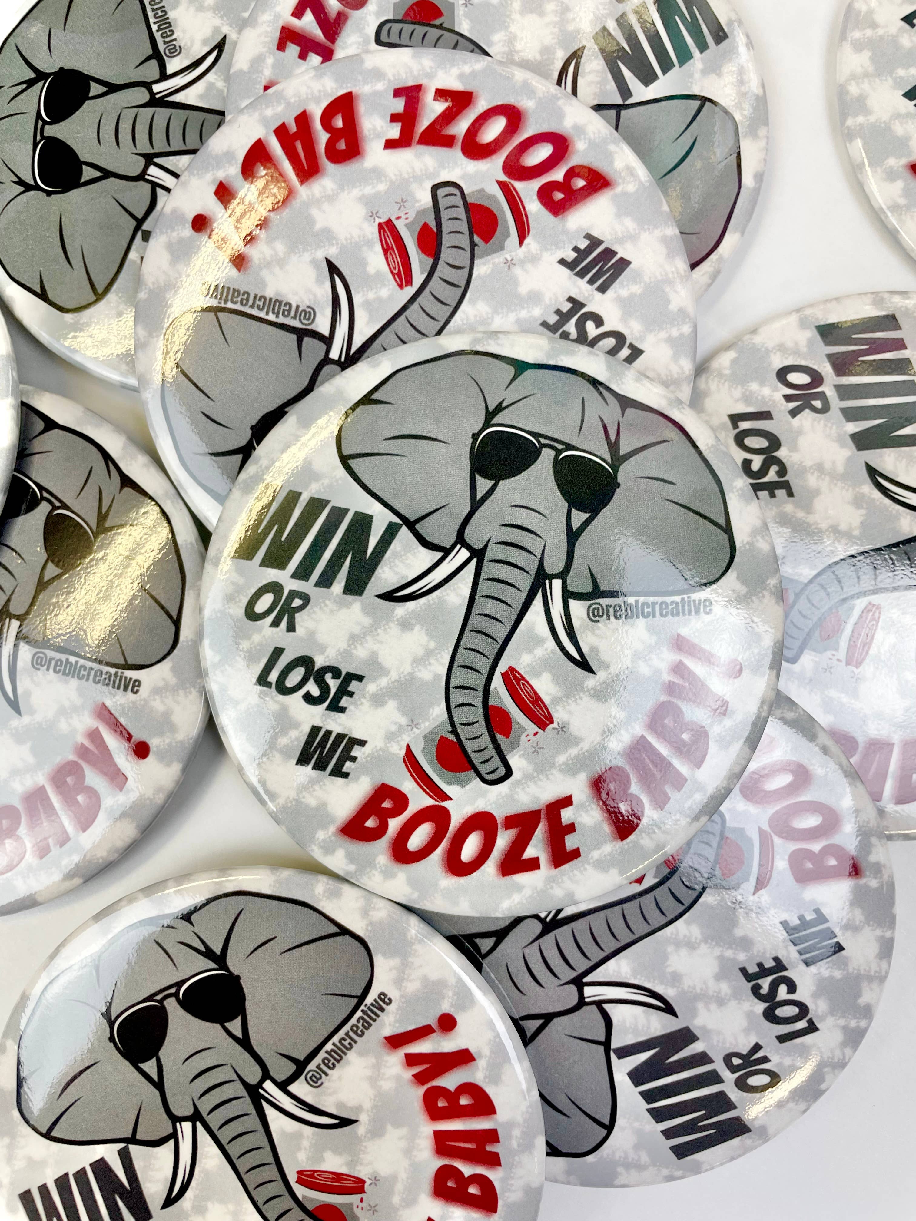 Boozey - Elephant - Game Day Button