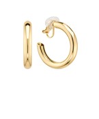 Brass clip on hoops