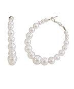 graduated pearl hoop