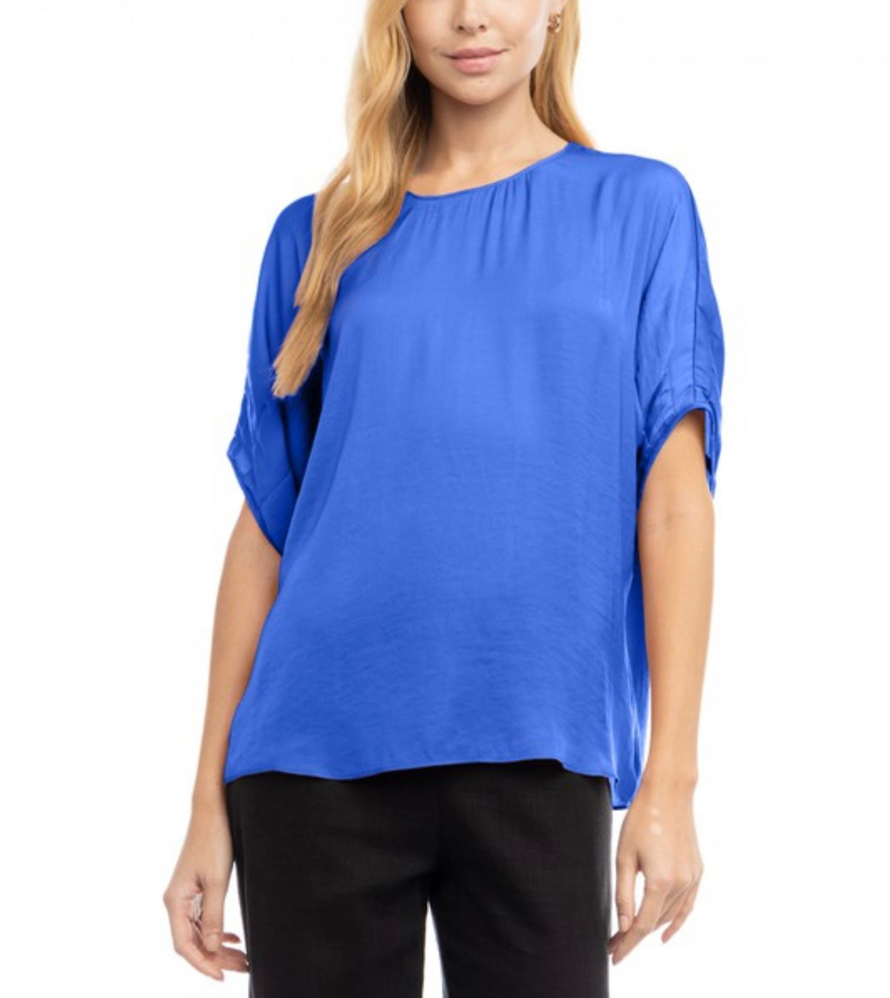 Dolman sleeve darted arms blouse