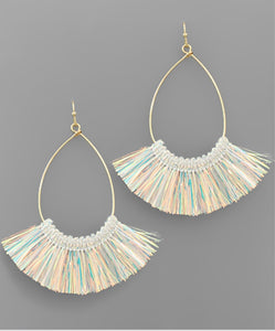iridescent fringe earrings