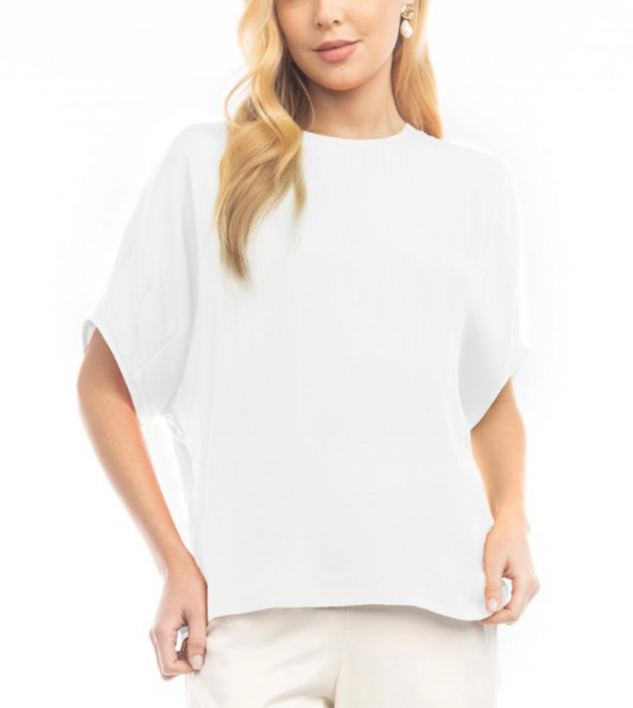 Dolman sleeve darted arms blouse