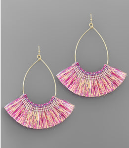 iridescent fringe earrings