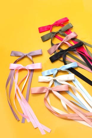skinny 9.5 inch ribbon hair clips