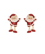Dancing Santa with glitter and pearl hat
