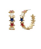 red, white, and blue star hoops