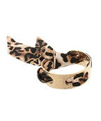 Hammered cuff with scarf threaded through