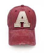 "A" vintage crimson baseball cap