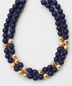 2 row wooden ball layered choker