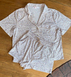 Lavender leopard PJ set