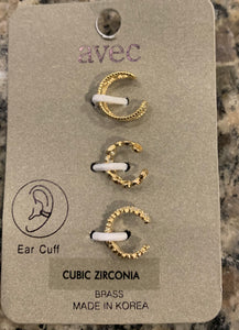 3 piece ear cuff set