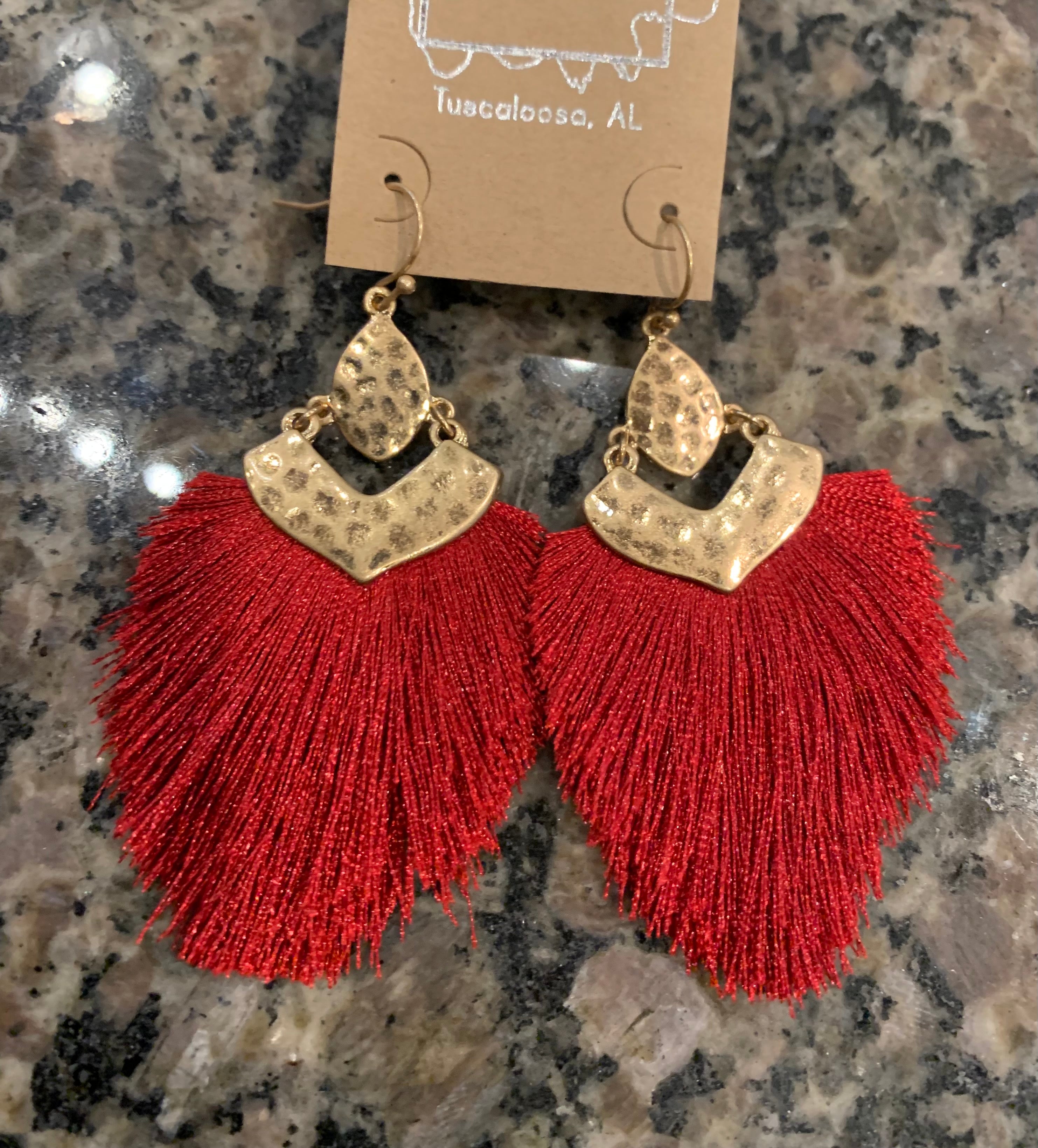 double gold capped short fringe