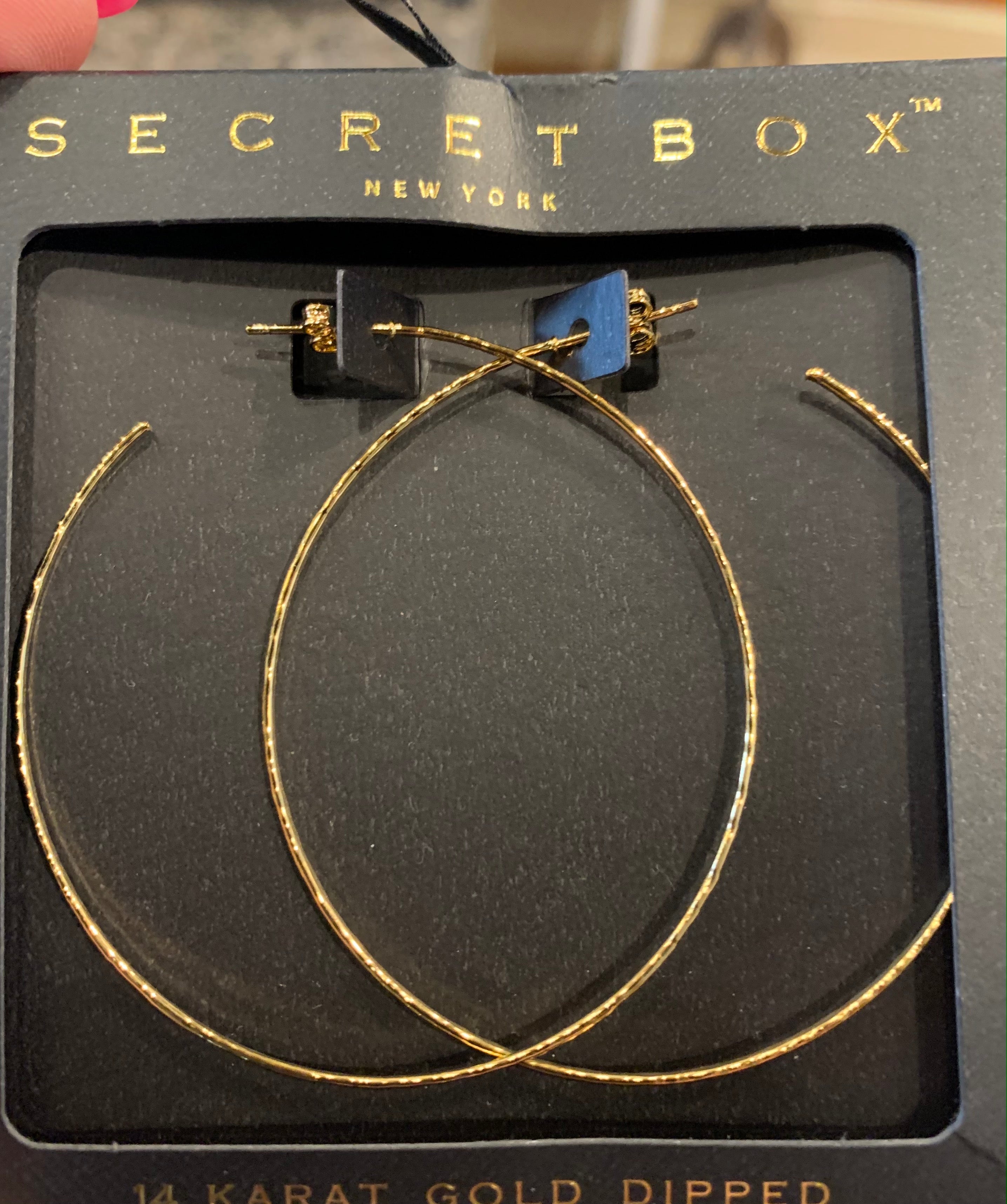 gold dipped 2 1/4" textured hoops