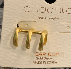 Triple row ear cuff