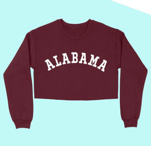 Alabama crop sweatshirt