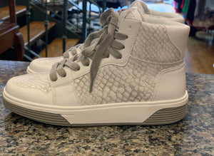 Grey and white "free-throw" hightop