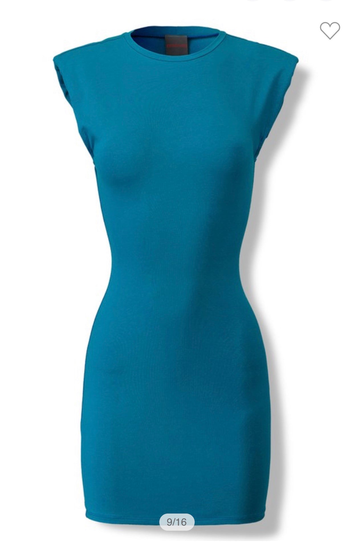 teal padded shoulder body con