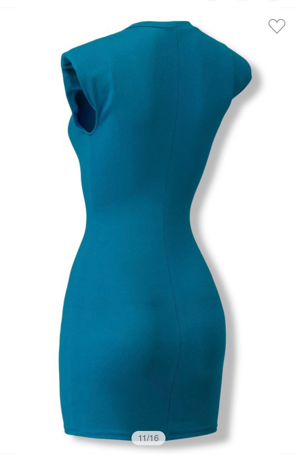 teal padded shoulder body con