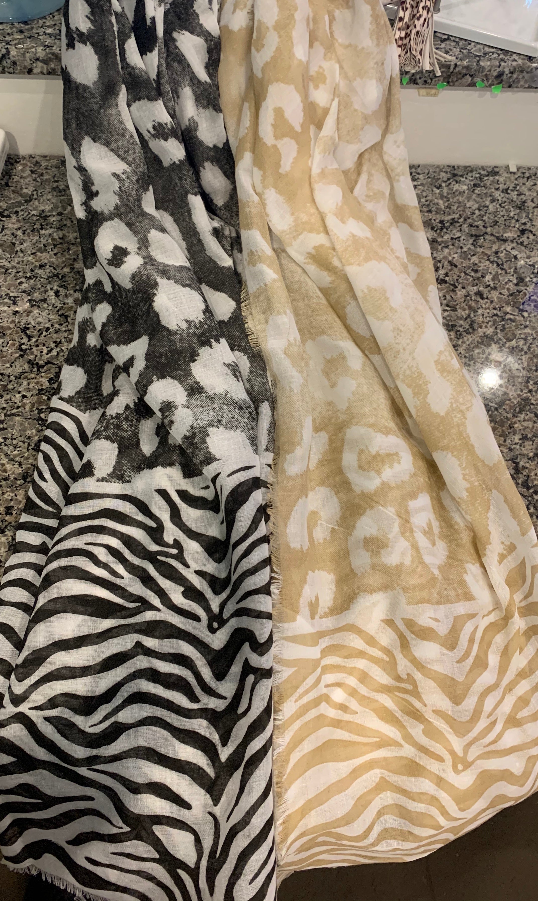 Animal print scarves