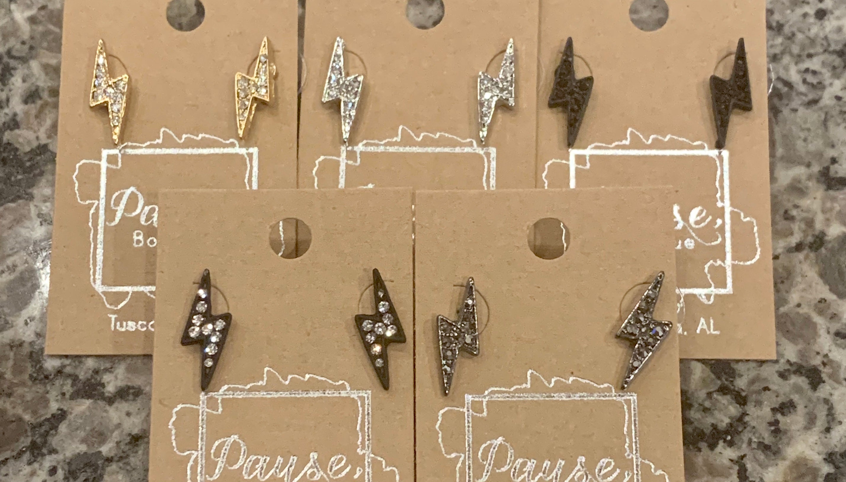 tiny pave bolt studs